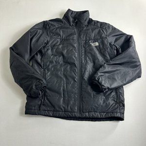 The North Face Men’s Medium Quilted Jacket Stow Away Zip Puffer Coat Black